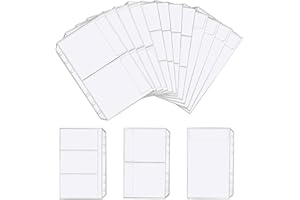 SEASBOES 12 sztuk kieszonek na segregatory, kieszenie A6, segregator 6 otworów, plastikowe luźne kieszenie, teczka, wodoszczelna, przezroczysta kieszeń na luźne arkusze PCW, organizer na dokumenty, teczka na