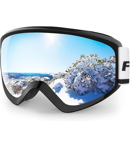Occhiali Da Sci Anbte Compatibili Con Occhiali Da Vista – Lente UV400 Antiappannamento Doppio Strato, Maschera Polivalente Uomo/donna