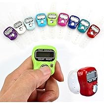 Blue Electronic Finger Counter Display Counter Clicker LED Digital Row Counter, Handheld Number Click Counter, Electronic Finger Counter Hand Tally Counter With Ring For Golf Field Lap Counters - View #2