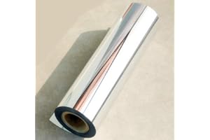 MEBOEM 30cm x 152cm Chrome Mirror Silver Vinyl Wrap Sticker Decal Film Sheet,Self-adhesive Air Bubble Free