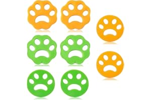 MHYMX Tierhaarentferner Waschmaschine, 8 Stück Haarfänger Waschmaschine Silikon Hundehaare Waschmaschine Wiederverwendbarer Pet Hair Remover für Hundehaar Katzenhaar und alle Haustiere