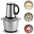 InstaCuppa Electric Chopper for Kitchen Use with 3 Attachments, 2 Litre Stainless Steel Meat Mincer, 300W Vegetable Cutter Ma