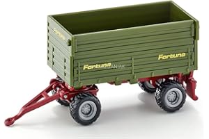 siku 1077, Zwei-Achs-Anhänger, Metall/Kunststoff, Grün, Seitlich kippbare Mulde