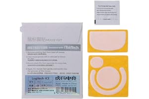 KEFU01 Esports Tiger Gaming ICE - Juego de 1 patines para ratón G Pro X Superlight Mouse White Glides Curva Edge Gaming Mouse Pies de repuesto (0,8 mm Smooth Glide Ice White PTFE) G Pro