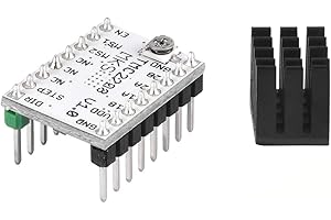 KOOKYE 3D Printer Stepper Motor Driver TMC2208 Stepstick Stepper Motor Driver Module Carrier UART Model with Heat Sink Screwdriver for 3D Printer Controller Boards Ramps1.4 MKS Gen