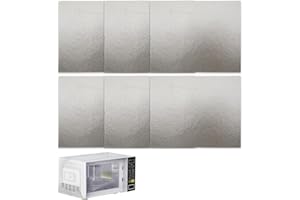 AFCJLTO Juego de 6 placas de mica universales para microondas - Repuestos de accesorios de reparación para hogar, cocina, oficina y comedor, Reemplazo de placa de mica para microondas fácil y práctico