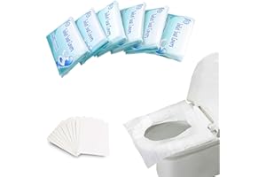 MAIYADUO 60PCS Disposable Toilet Seat Covers, Flushable Toilet Seat Covers for Kids Adults Pregnant Women, Disposable Toilet Seat Cover for Travel, Use in Public Toilets