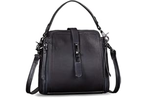 IVTG Genuine Leather Crossbody Bag for Women Vintage Handmade Satchel Purse Handbag with Removable Top-Handle Strap