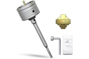 METOTY 90mm Bohrkrone Hohl Lochsäge-dosenbohrer，mit SDS Plus Adapter 220 mm Bohrkrone Steckdose，für Mauerwerk, Ziegel, Beton, Zement, Stein Concrete hole saw