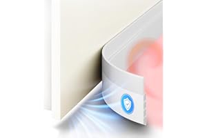 SilverRack Burlete Puerta Entrada contra Corrientes de Aire - 1x 1m Blanco - Burlete Puerta Exterior Autoadhesivo - Burlete Bajo Puerta Burlete protección contra el frío y Sellado