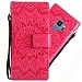 Produktbild Galaxy S9 Hülle, Handyhülle Samsung Galaxy S9 Tasche Leder Flip Case Brieftasche Handy Schutzhülle für Samsung S9 Cover (Rot)