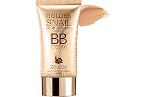 ROSARDEN Golden Snail BB Cream, Wasserfest Liquid Foundation Concealer Nackt Make-up Hydrating BB Cream, Feuchtigkeitsspendende Tagespflege mit Hyaluron, Natürliche 50ml