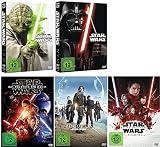 Star Wars komplett / 9 Teile (1+2+3+4+5+6+Das Erwachen der Macht+Rogue One+Die letzten Jedi) [DVD Set] - Natalie Portman, Harrison Ford, Hayden Christensen Ewan McGregor