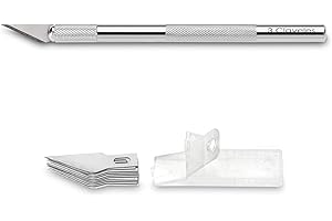 PRACTICTOOLS 3 Claveles - Conjunto de Cutter Escalpelo Professional de Alto Rendimiento (1- Cutter+Cuchillas)