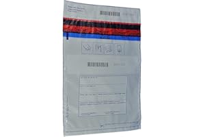 ‎LITFAX GMBH 500 x Security Pockets: 195 x 265 + 30 mm Receipt, Print: " from, to, date, amount, packed, signature"