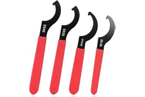 DBREAKS 4 sztuki kluczy hakowych C uchwyt tulei zaciskowych, ER40/ER32/APU16/38-42, nakrętka okrągła, tuleje zaciskowe, klucz płaski, C z uchwytem antypoślizgowym