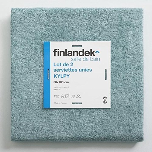finlandek Set 2 Handtücher kylpy 50 x 100 cm grün-grau - 2