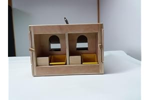 C.A. CIMBELEROS ARTESANOS IGNACIO ESTEVE Transportín para Palomas de Madera Marina (2 Palomas)