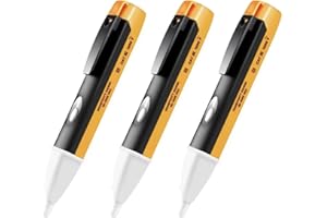 Asheyya 3 PCS Voltage Tester Pen, Non-Contact Electric Tester Pen, 90V-1000V Volt Stick with Flashlight and Buzzer Alarm
