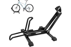 CUCESH Bike Floor Stand, Push-in Bicyble Stand Rack Parking Storage Stand Outdoor & Indoor, Fit for 20''-29'' Kids/Mountain/Road Bikes
