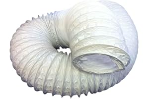 Kair PVC Flexible Hose 102mm External Diameter / 100mm - 4 inch Universal Tumble Dryer, Cooker Hood, Extractor Fan, Air Conditioner Hose - 3 Metre Length