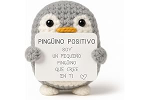 GENÉRICO Pingüino Positivo© | Regalo Original y Divertido | Idea Graciosa | Fiesta Infantil y Adolescente | Cumpleaños Niño Niña | Peluche Divertido | Muñeca con Humor | Juguete Gracioso | Peluche Motivacional