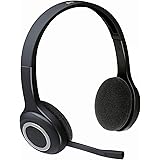 Logitech H600 Kabellose Kopfhörer mit Mikrofon, Stereo-Headset, Rotierendes Mikrofon mit Rauschunterdrückung, Wireless USB-Em