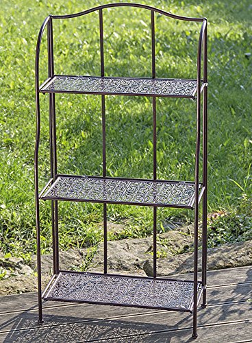 Metallregal Gartenregal Eisenregal Antikbraun