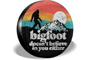 cozipink Bigfoot Doesn't Believe in You Either Spare Tire Cover Wheel Protectors Weatherproof Universal for Trailer Rv SUV Truck Camper Travel Trailer 14" 15" 16" 17"