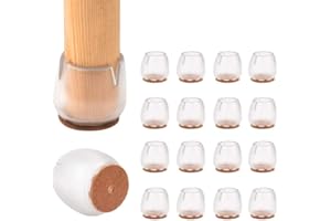 EZPROTEKT 16 protectores de silicona para patas de silla de mesa, tapas de patas de goma, almohadillas antideslizantes para muebles, cubiertas de mesa, protectores de suelo de madera para patas de muebles