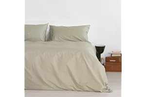 Zenoni & Colombi | Copripiumino Parure 100% Percalle di Cotone | Composto da sacco copripiumino e federe | Made in Italy (Verde Salvia, Matrimoniale)