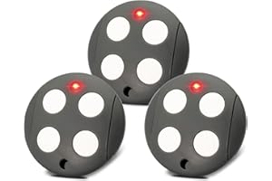 Wvoillty 433,92 MHz Telecommande Portail, Lot de 3 Telecommande Porte de Garage Compatible avec Telecommande Mhouse GTX4, Rolling Code, 4 Canaux
