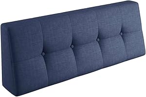 sunnypillow Palettenkissen Palettenauflage Palettenpolster Palettensofa Sitzkissen Rückenlehne gesteppt Rückenkissen 120x40x20/10cm Cobalt