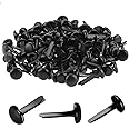 100PCS Brads Paper Fasteners Brass Brads Round Fasteners Mini Metal Brads for Kids Craft Art Crafting School Project Brass Fasteners Decorative Paper Decoration Scrapbooking DIY Supplies(Black)
