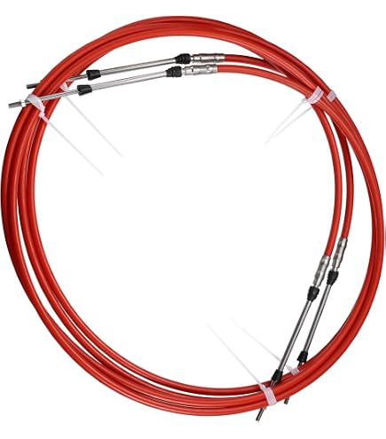 X AUTOHAUX 500cm (16ft) Marine Throttle & Shift Control Cable - Blue, 33C/3300 Type, For Outboard Motors
