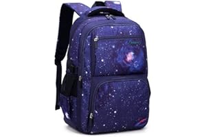Bansusu Galaxy Prints Primary Middle School Boys Large Backpack Water Resistant Bookbag
