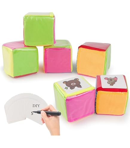 SUNGOOYUE Dé Effaçable Réinscriptible – Cube Lumineux DIY Pour Enfants Et Adultes, Apprentissage Ludique, Jaune
