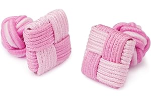 HONEY BEAR Boutons de Manchette de Noeud de Soie de Tissu des Hommes/Femme Chemise/Robe,Carré pour Le Cadeau de Mariage Affaires