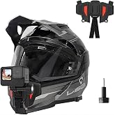 TELESIN Motosiklet Kaskı GoPro Hero 11, 10, 9, 8, 7, 6, Insta360 X3, ONE X2, ONE X, ONE X, DJI OSMO Aksiyon, Kaymaz Silikon, 
