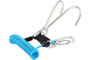 ANKROYU Ganci da Immersione in Acciaio Inossidabile, Ganci per Chiglia da Immersione Ganci da Immersione Accessori per La Sicurezza Subacquea con Elicoidi a Sgancio Rapido