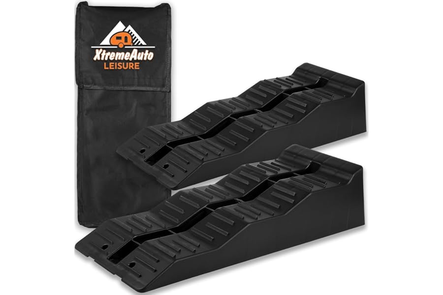 Xtremeauto Motorhome Levelling Ramps With Carry Bag - 5 Ton Heavy Duty Caravan Levelling Ramps, Heavy Duty Ramps For Campervan Leveling UV Resistant, Non-Skid Material Levelling Blocks Multi Step