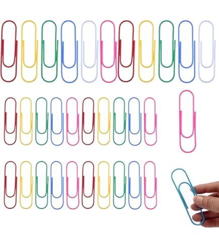 20 Graffette Jumbo 9cm Colorate - Clip Extra Large In Metall Con Rivestimento Vinile