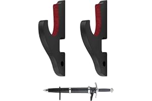 Miiqxx 2PCS Sword Wall Mount,Adjustable Padded Katana Wall Mount,Black Sword Stand,Sword Holder for Samurai Swords,Lightsabers,Demon Slayer Weapon,Cosplay,Etc