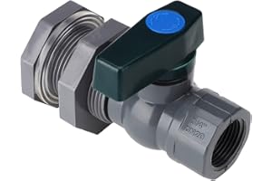 BestAlice PVC Rain Barrel Diverter Kit, 3/4 Inch Garden Faucet Connector PVC Rain Barrel Valve, Rain Barrel Spigot Kit With Bulkhead Fitting Adapter (3/4 Inch, DN20)