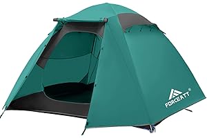 Forceatt Tienda De Campaña 2-4 Personas, con 100% A Prueba De UV/Viento/Impermeable, Tienda de Techo de Doble Capa Portátil Ultraligera, para Trekking, Camping, Playa, Aventura Etc.