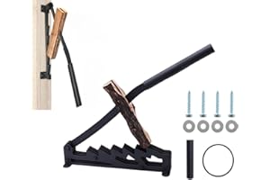 YINNHOM Manual Wood Log Splitter, Wall Mounted Firewood Kindling Splitter with Screws, Portable Firewood Kindling Splitter with Replaceable Handle for Home Indoor Outdoor Camping Use (Extended)