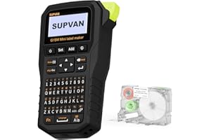 SUPVAN G15M Etiquetadora Portátil Industrial con Etiquetas, Teclado QWERTY, Antirrayos UV, para Uso al Aire Libre, Industrial, Eléctrico y en Fábricas