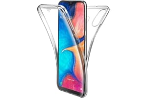 COPHONE® kompatibel Samsung Galaxy A20E Hülle Silikon 360 Grad transparent. Integraler und unsichtbarer Durchsichtige Schutz Galaxy A20E Handyhülle