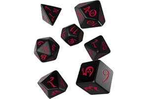 Q WORKSHOP Classic RPG Dice Set Black/Red (7)