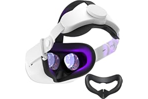 SUPERUS Correa Elite y Protector Silicona Compatible con Accesorios Oculus/Meta Quest 2, Mejora la Comodidad y Mantiene su Auricular VR Libre de Sudor (Negro)